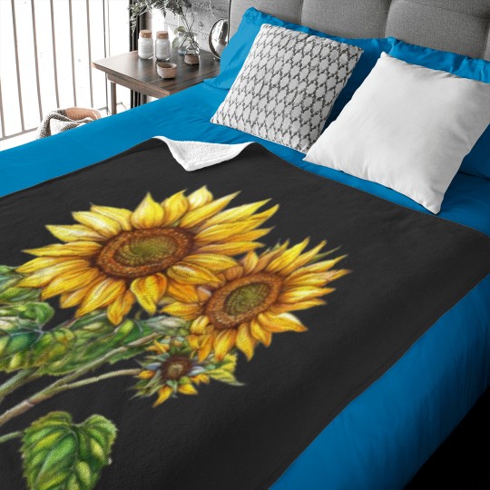 Discover sunflowers Baby Blankets