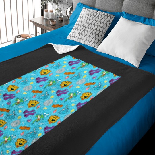 Discover Bear Big House Graphic Baby Blankets
