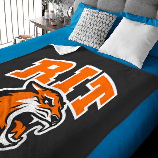 Discover Rochester Institute of Technology RIT Tiger Stacked Logo Baby Blankets