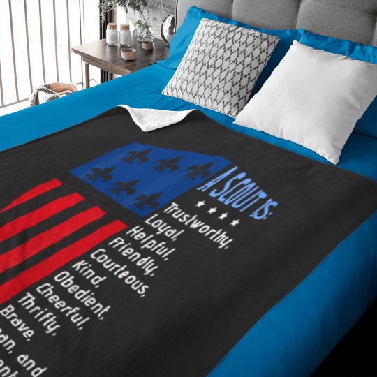 Discover scout law , us america flag scouting law gift Baby Blankets