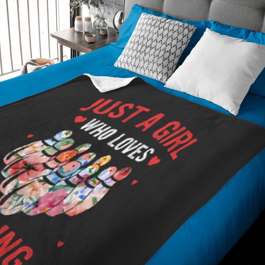 Discover Bowling Gift Just a girl who loves bowling 157 Baby Blankets