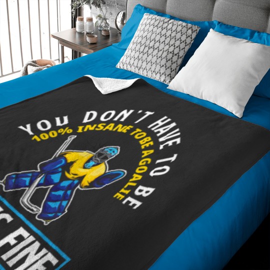 Discover Funny Hockey Goalkeeper Goalie Ice Hockey Baby Blankets