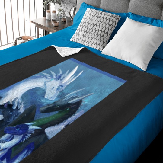 Discover Arctic, Foeslayer, Whiteout, Darkstalker Family - Wings of Fires Graphic Baby Blankets