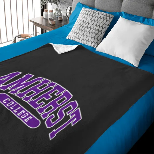 Discover amherst - college font curved Baby Blankets