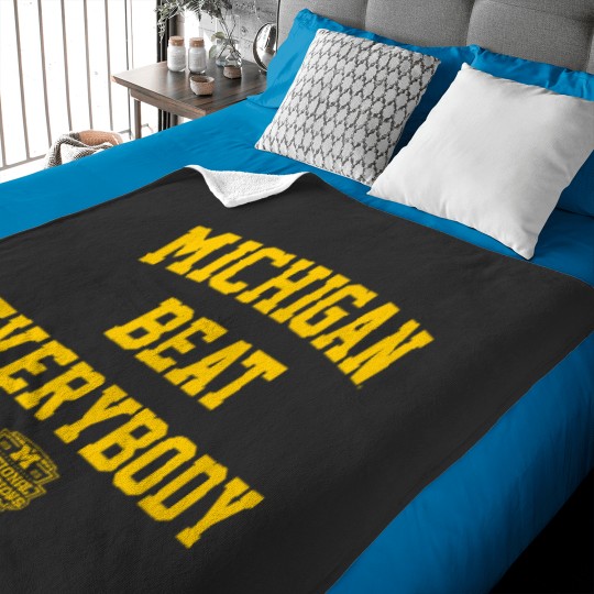 Discover Michigan Football - Michigan Beat Everybody National Champs Baby Blankets