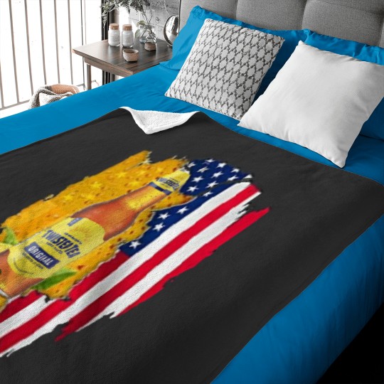 Discover Twisted-Tea American Flag Beer 4th of July Baby Blankets