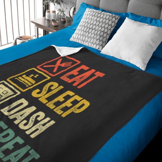 Discover Eat Sleep Dash Repeat Video Game Geometry Video Gamer Baby Blankets