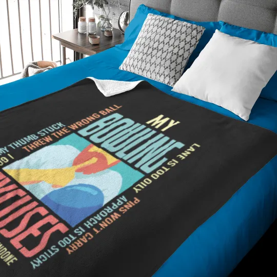 Discover my bowling excuses bowler gift idea Baby Blankets