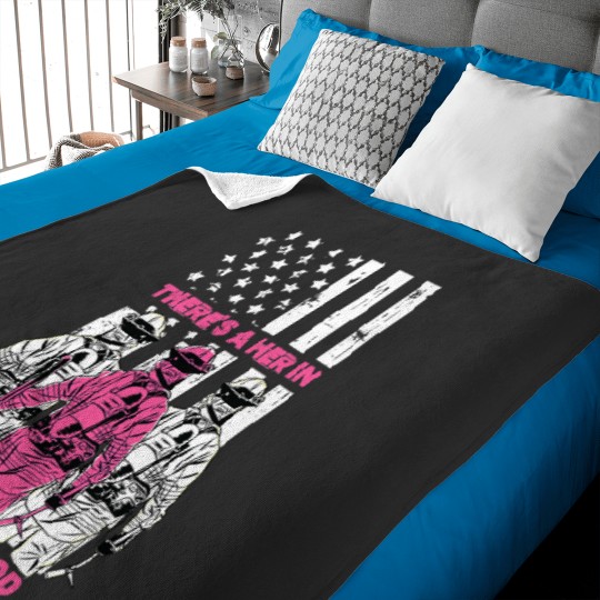 Discover Fireman Firefighter Womens Theres A Her In Brotherhood Firefighter Fireman Women Gift 84 Firemen Baby Blankets