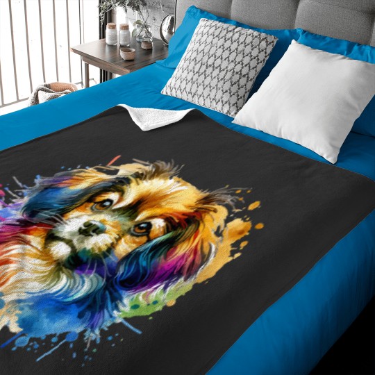 Discover Tibetan Spaniel Watercolor Tibetan Spaniel Baby Blankets