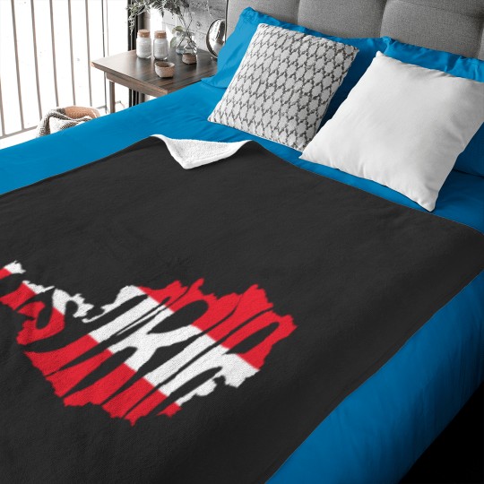 Discover Austria Silhouette Flag Classic Baby Blankets