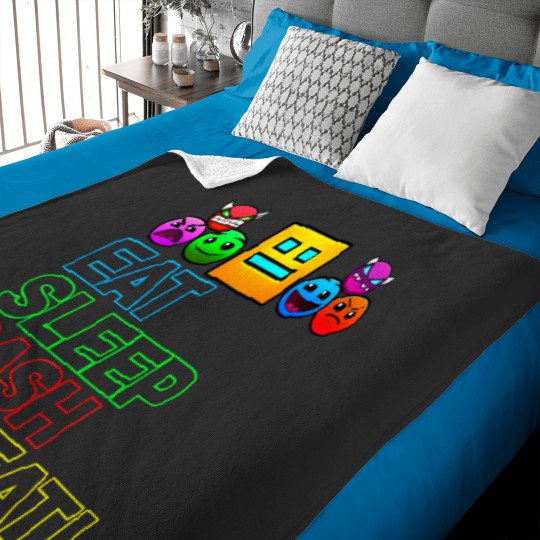 Discover eat sleep dash repeat video game geometry video gamer lover Baby Blankets