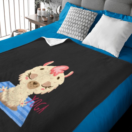 Discover Baby Llama Easy Yoga Bliss Design for wild animal lovers and yoga lovers you know. Active Baby Blankets
