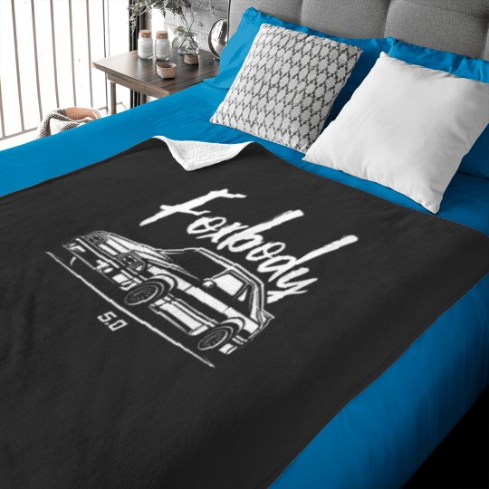 Discover Racing Fox Body Stang (2) Baby Blankets