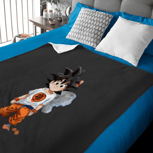Discover Cute Goku Kid Baby Blankets