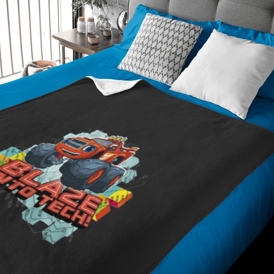 Discover Blaze and the Monster Machines Blaze Into Tech Portrait Baby Blankets