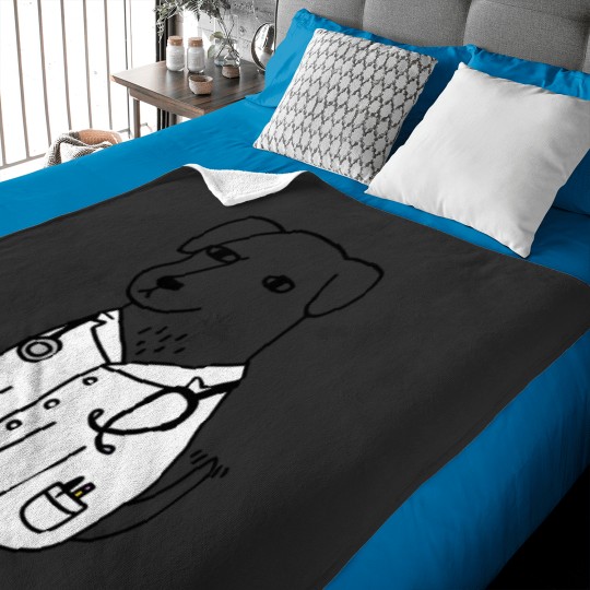 Discover Funny Dogtor Baby Blankets