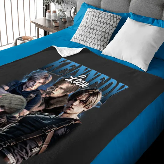 Discover Limited Leon Kennedy Blue Version Vintage , Gift For Women and Man Unisex Baby Blankets
