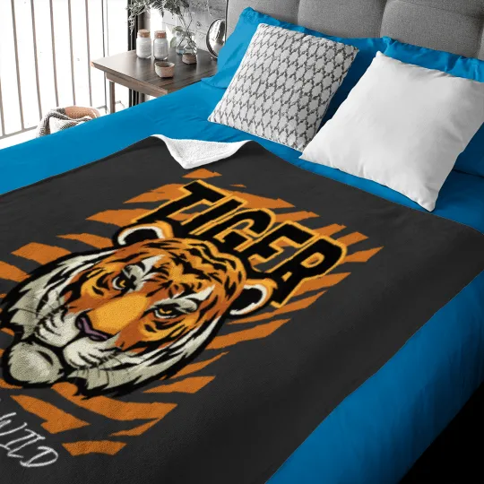 Discover Tiger Tiger Face Baby Blankets