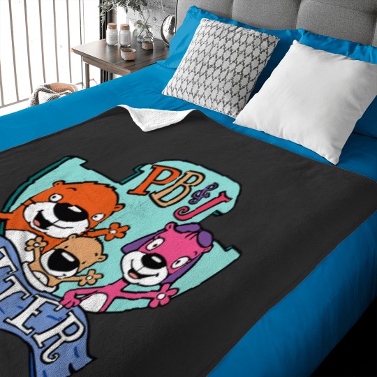 Discover PB And J Otter Sticker Baby Blankets
