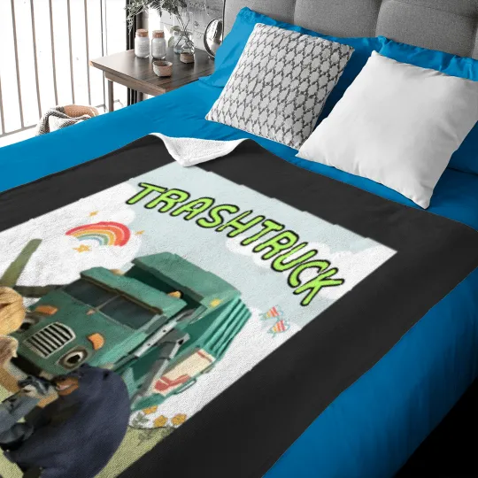 Discover Trash Truck Trucks Trash Truck Baby Blankets
