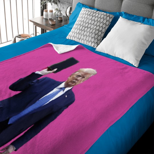 Discover Donald Trump Holding the Bible Abolish Malarkey Abolish Malarkey Baby Blankets