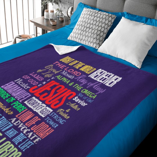 Discover Names Of God Lord Jesus Christ - Bible Verse Christian Gifts Store Baby Blankets