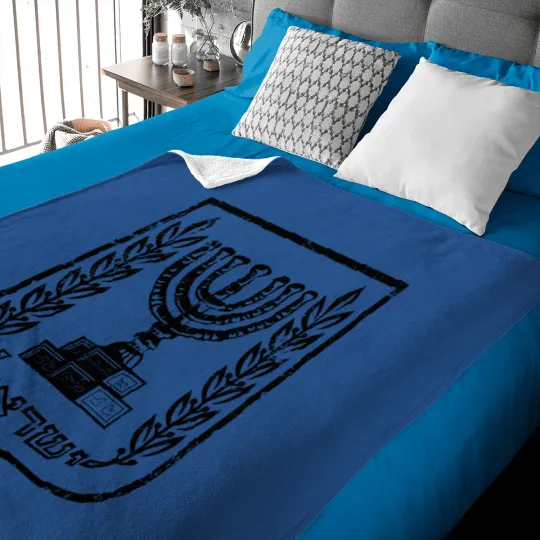Discover Patriotic Israel Emblem Baby Blanket