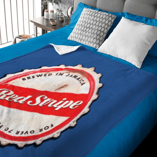 Discover Red Stripe Bottle Cap Baby Blankets