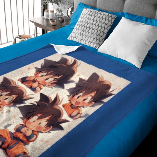 Discover Goku Chibi Set Baby Blankets