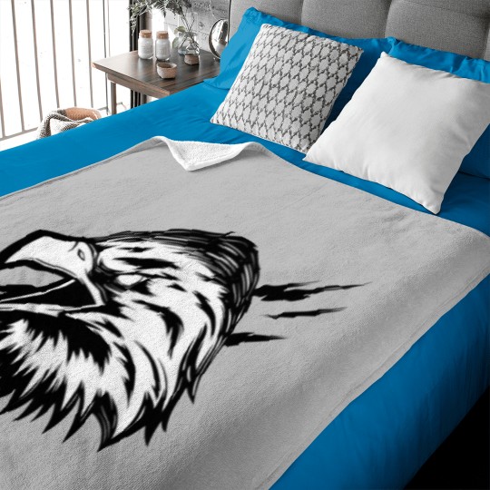 Discover Hawk falcon Baby Blankets