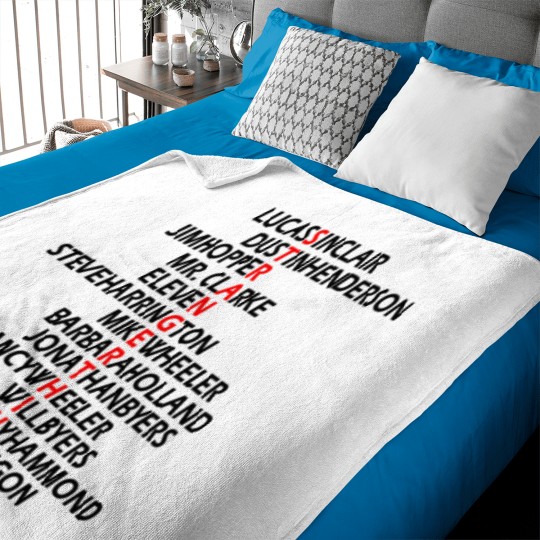 Discover Names of Strangers Things Baby Blankets