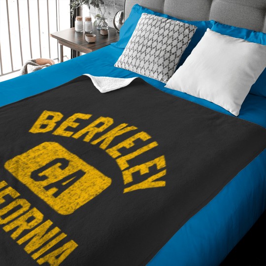 Discover Berkeley Ca California Gym Style Distressed Amber Print Baby Blanket