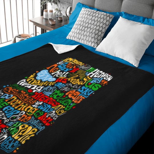 Discover Lennon Imagine Quote Baby Blankets