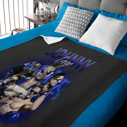 Discover Johnny Cage Mortal Kombat 1 90s Baby Blankets, Bootleg Movie Fighting Games Vintage Y2K Baby Blankets