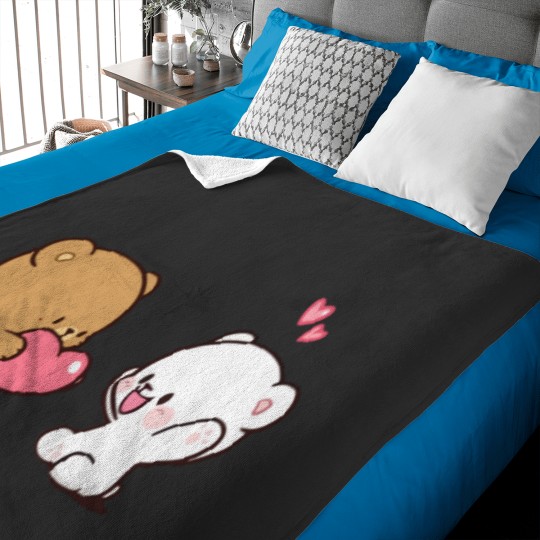 Discover milk and mocha bear Baby Blankets