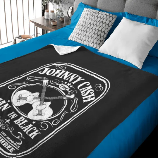 Discover Johnny Cash graphic Baby Blankets
