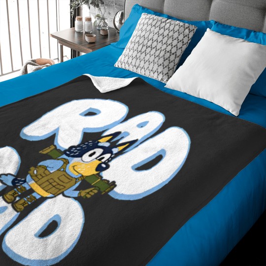 Discover Father day BlueyDad Rad Dad Baby Blankets, BlueyDad and Bandit Baby Blankets