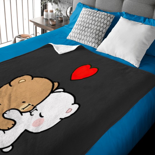 Discover Milk Mocha Bear Two Hearts Beat As One Baby Blankets