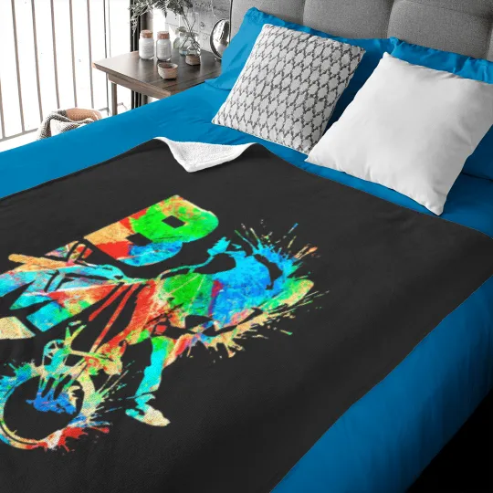 Discover Colourful BMX Baby Blanket