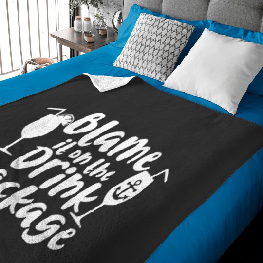 Discover blame it on the drink package t Baby Blankets