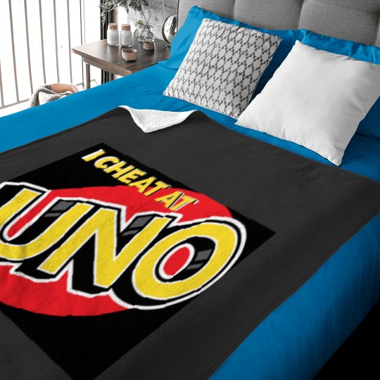 Discover I CHEAT AT UNO Baby Blankets