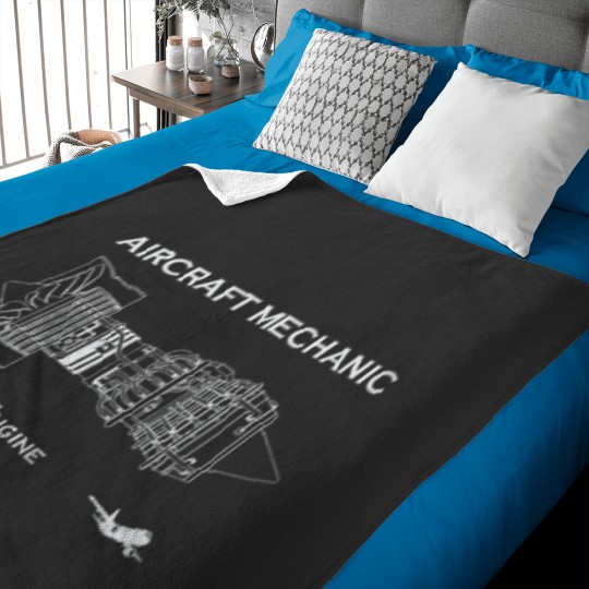Discover Aircraft Mechanic - Jet Engine Baby Blankets