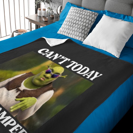 Discover Can't Today I'm Swamped Baby Blankets, Shrek Face Can't Today
