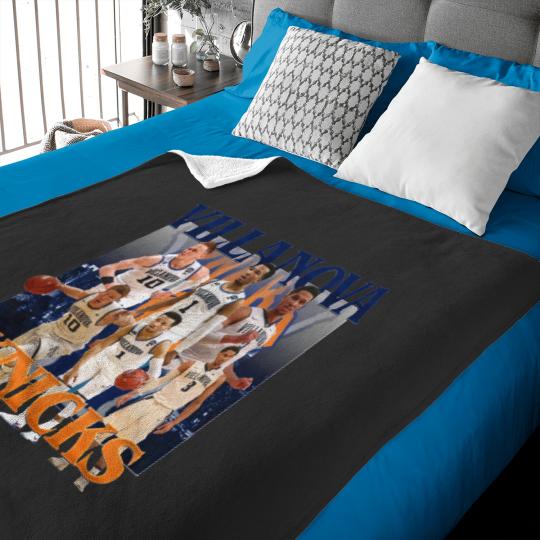 Discover NEW Villanova Knicks Josh Hart, Jalen Brunson and Donte Divincenzo Vintage Graphic Unisex Baby Blankets