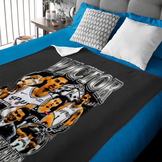 Discover Vintage 90s Graphic Style Victor Wembanyama Baby Blankets