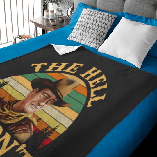 Discover John Wayne Movie Baby Blankets, John Wayne The Hell I Wont Vintage Baby Blankets