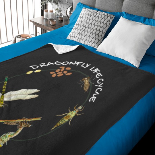 Discover Dragonfly Life Cycle Facts 3 Stages Insect Development Baby Blankets