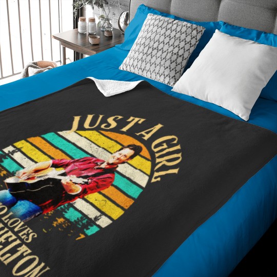 Discover Just A Girl Who Loves Blake Shelton Baby Blankets, Country Blake Shelton 2024