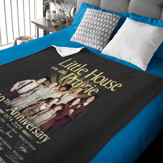 Discover Little House on The Prairie 50th Anniversary 1974-2024 Black Baby Blankets
